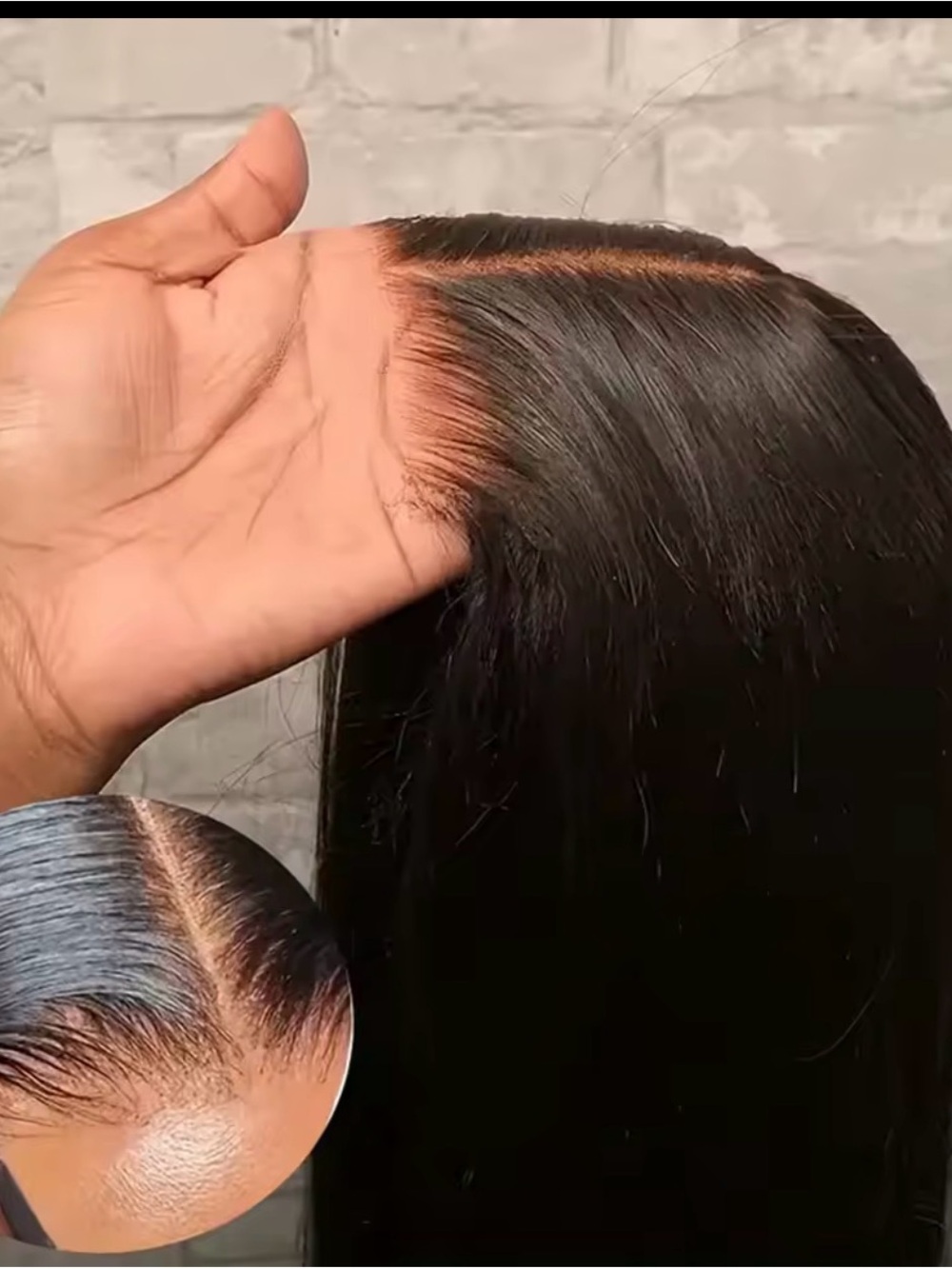 Black Straight Lace Frontal - Premium Natural Hairline. 250 density- 20 inch